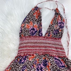 Free People asymmetrical floral maxi dress